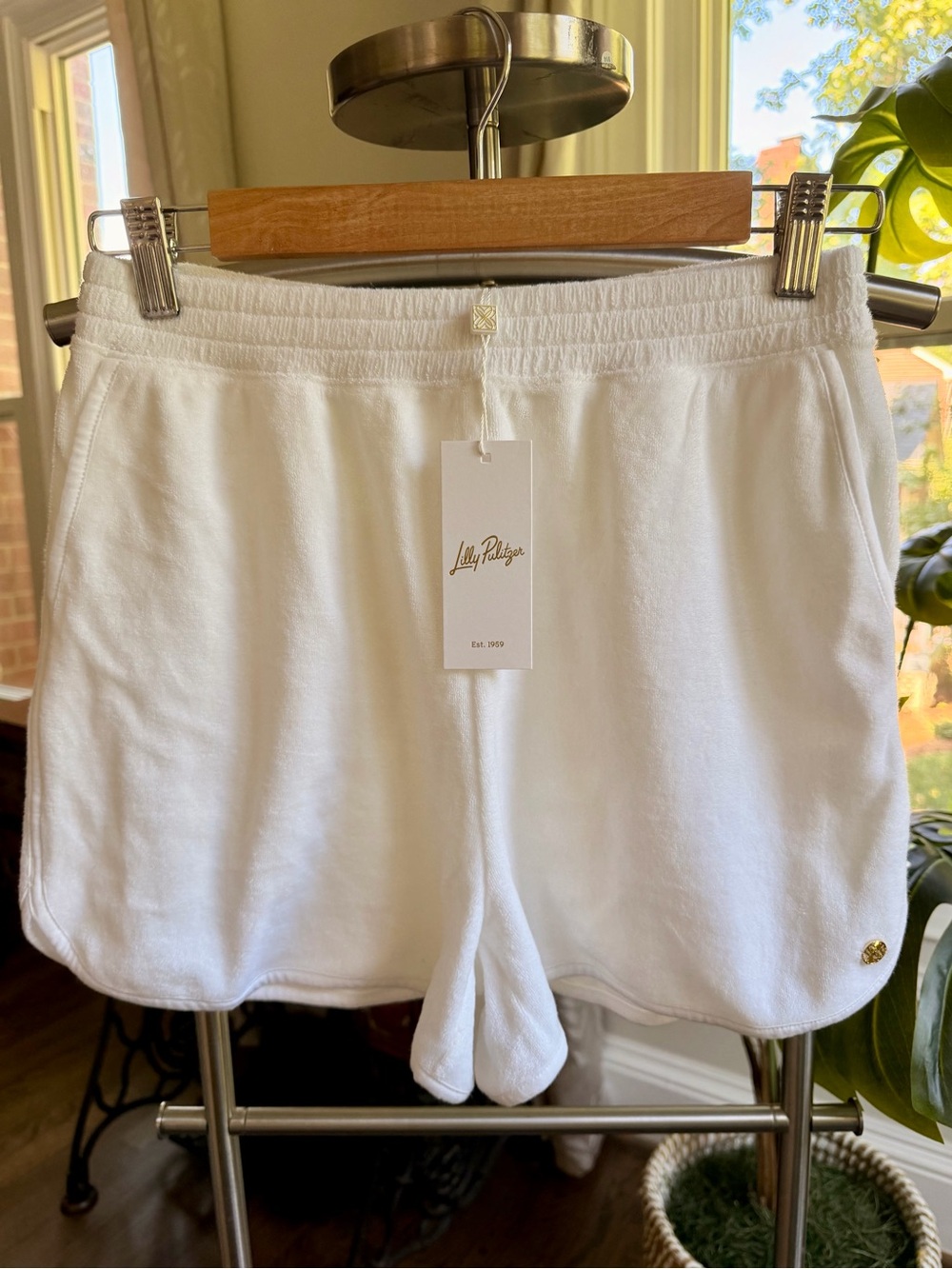 Lilly Pulitzer White Terry Athletic Shorts